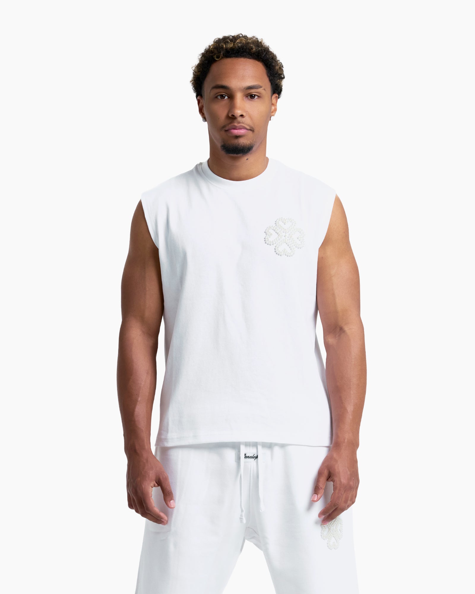 White Pearl sleeveless-Shirt